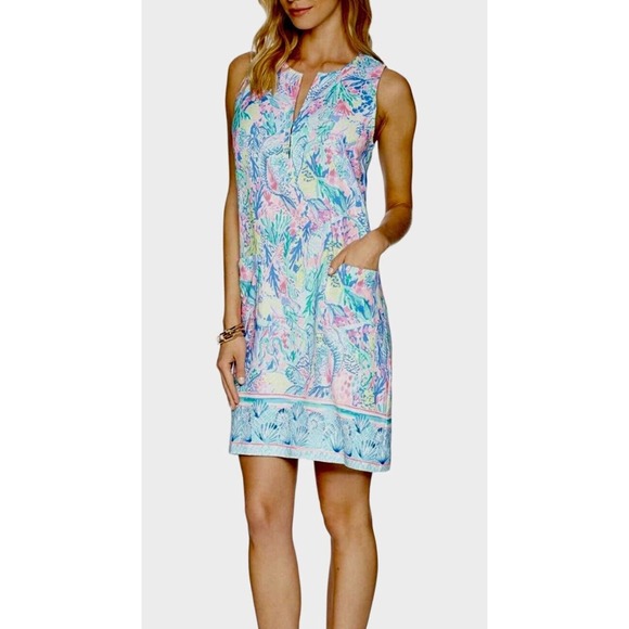 Lilly Pulitzer Pink and Blue Mini Dress - Picture 1 of 16